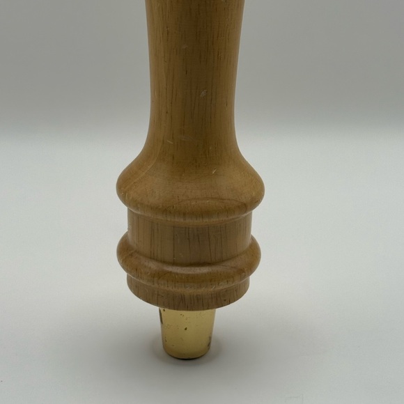 Amber Weizen Ale Tap Handle with Natural Wood Finish - Picture 4 of 9